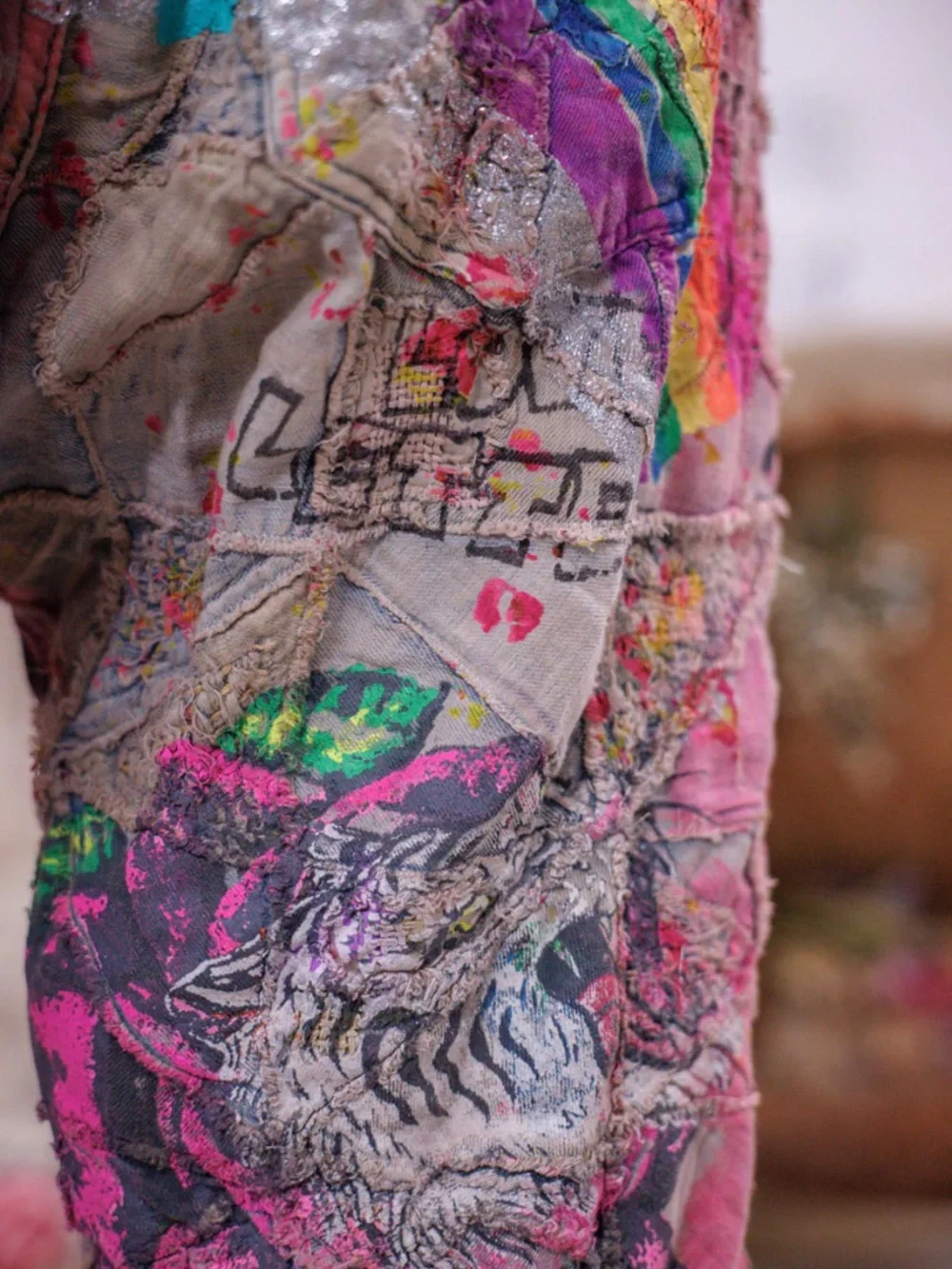 🌈NWT MAGNOLIA PEARL QUILT WORK APPLIQUÉ MINER DENIMS🌈 - Picture 10 of 13